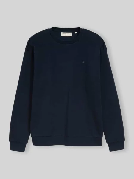 Bluza o kroju regular fit z mieszanki bawełny Tom Tailor Denim granatowa