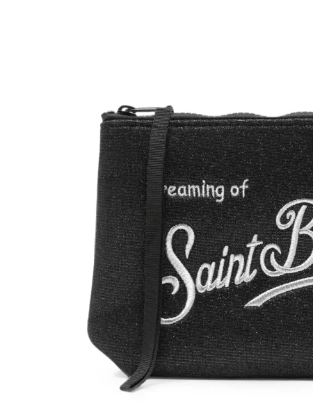 Geantă plic Mc2 Saint Barth cu broderie negru