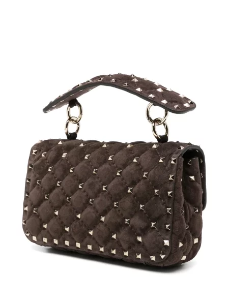 Geantă shopper Valentino Garavani maro