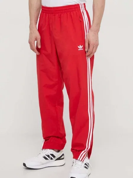 Adidas Originals pantaloni de trening Adicolor Woven Firebird Track top cu imprimeu roșu