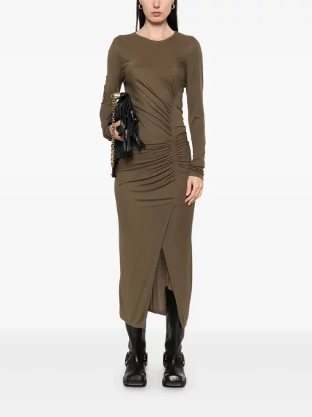 Rochie midi Marant Etoile până la genunchi de costum verde