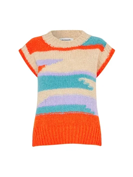 Sweter Lollys Laundry bez rękawów czerwony