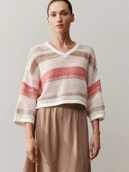 More & More Sweter z dzianiny Kobiety Sztuczne włókno 36 różowy