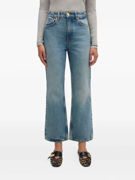 Blugi Ganni cu 5 buzunare albastru