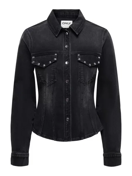 ONLY Bluză ONLCAROL denim negru
