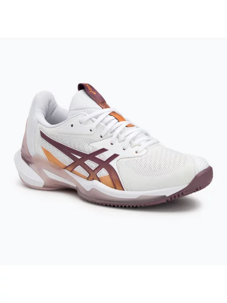 Дамски обувки за тенис ASICS Solution Speed FF 3 Clay white/dusty mauve бяло