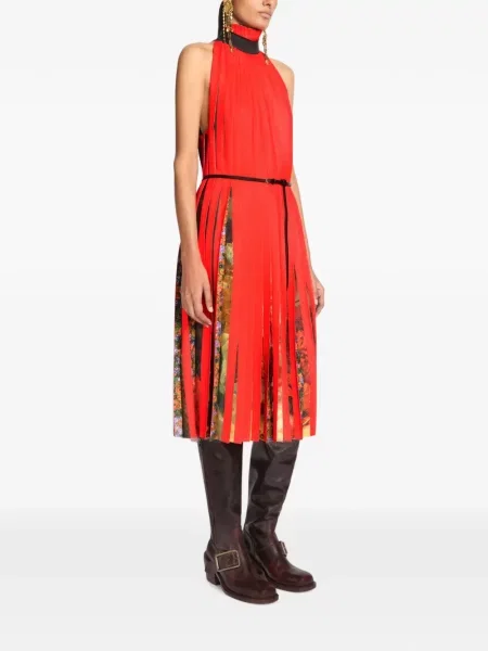 Rochie Dries Van Noten cu imagine roșu