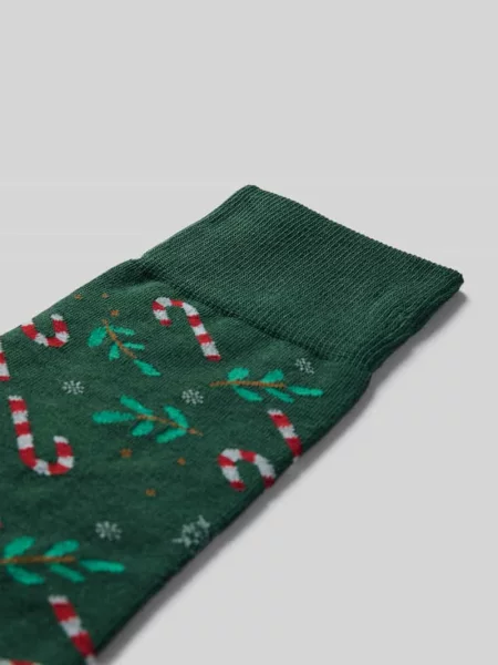 Skarpety ze wzorem na całej powierzchni model ‘Gifts Blizzard’ Falke zielone
