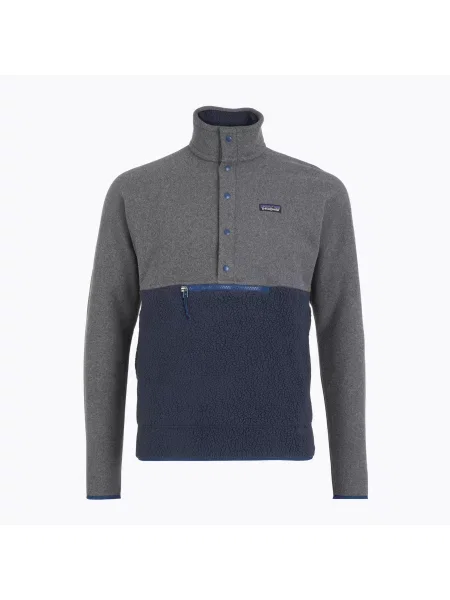 Pánska trekingová mikina Patagonia Retro Pile 1 / 2 Snap P / O new navy w / nickel tmavo modrá