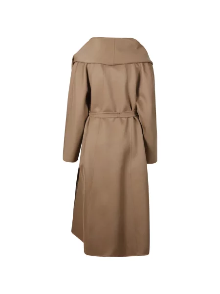 Gulerat cu centură palton Max Mara maro