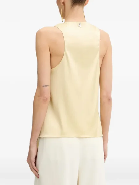 Bluza Patrizia Pepe s V-izrezom žuta