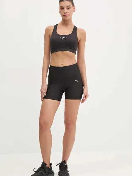 Puma szorty do biegania Velocity gładkie high waist czarny