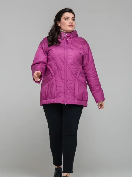 Демісезонна куртка All Posa малиновий