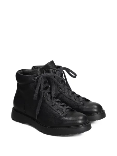 Botine Doucal's cu șireturi din piele negru