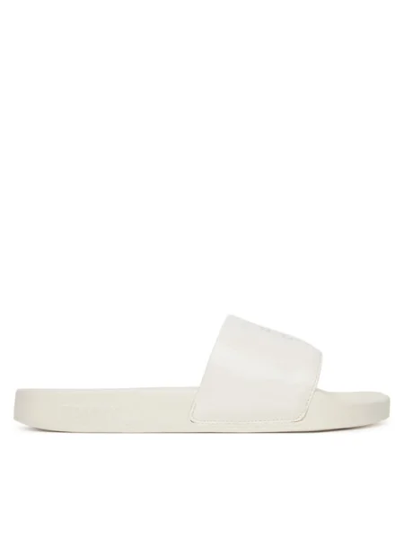 Tommy Jeans Чехли Flag Pool Slide Patent бял