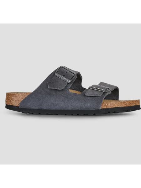 Papuci Birkenstock din piele gri