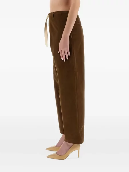 Samt hlače Moschino Jeans smeđa