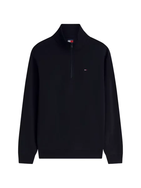 Pulover Tommy Hilfiger cu broderie negru