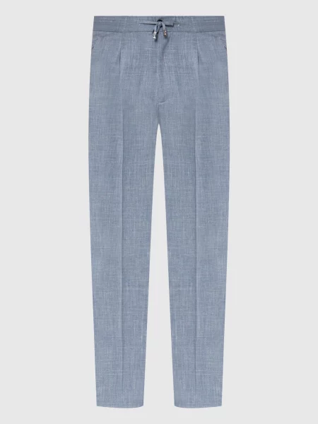 Шерстяные брюки Enrico Mandelli голубые
