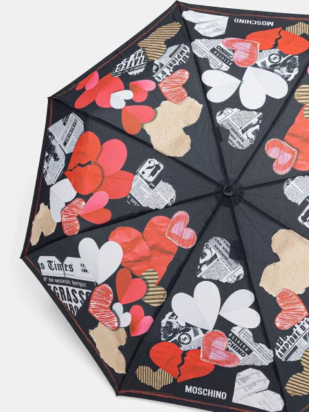 Moschino umbrelă negru
