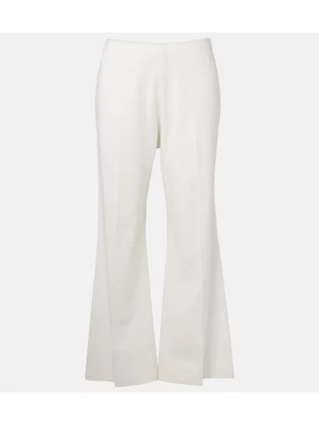 Pantaloni Khaite din canvas alb