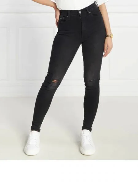 Tommy Jeans Blugi SYLVIA | Super Skinny fit | high rise negru