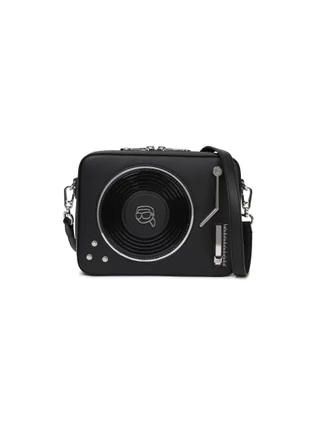 Karl Lagerfeld Geantă poștaș Ikon Novelty Turntable negru