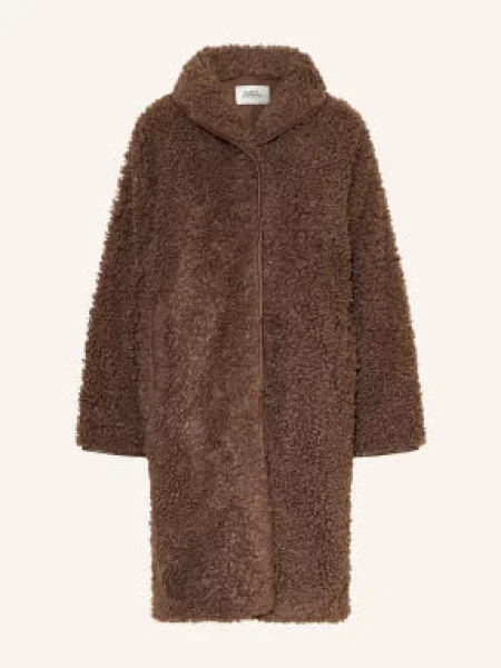 Lollys Laundry Płaszcz Z Futerka Teddy Dooll braun brązowy