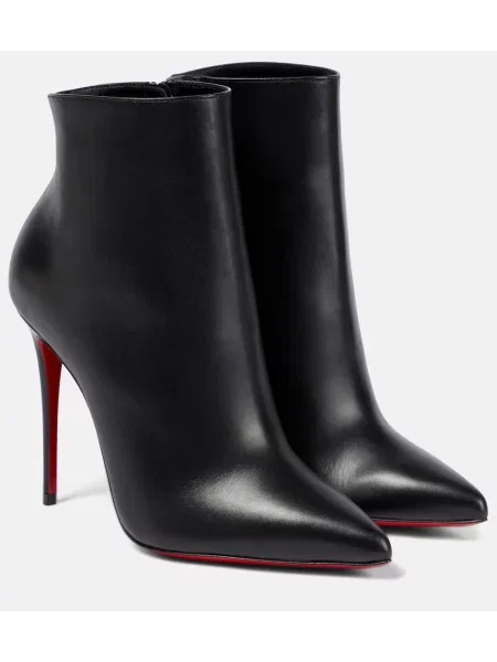 Cizme scurte Christian Louboutin din piele negru