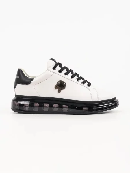 Karl Lagerfeld Kapri sneakers pentru bărbați din piele alb