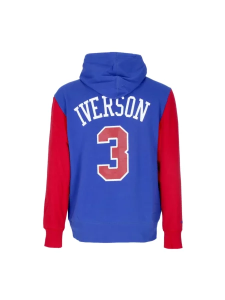 Bluza z kapturem Mitchell & Ness polarowa z kapturem niebieska