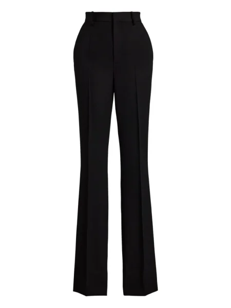 Pantaloni Ralph Lauren Collection de lână negru
