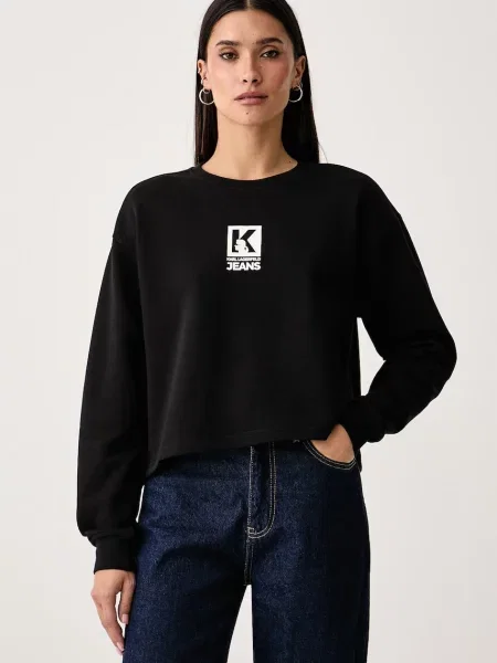 Karl Lagerfeld Jeans hanorac pentru femei din negru