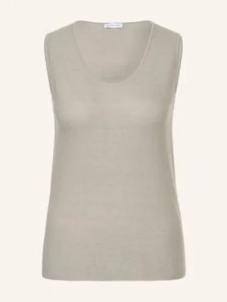 Hedvábné pletené tričko Iris Von Arnim šedé