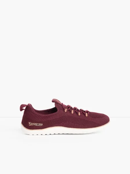 Buty wsuwane typu barefoot Kangaroos z elastyczna podeszwą czerwone