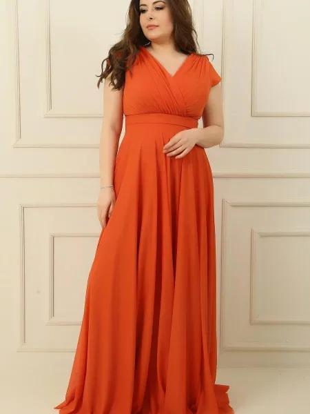 Lung rochie By Saygı din șifon evazată
