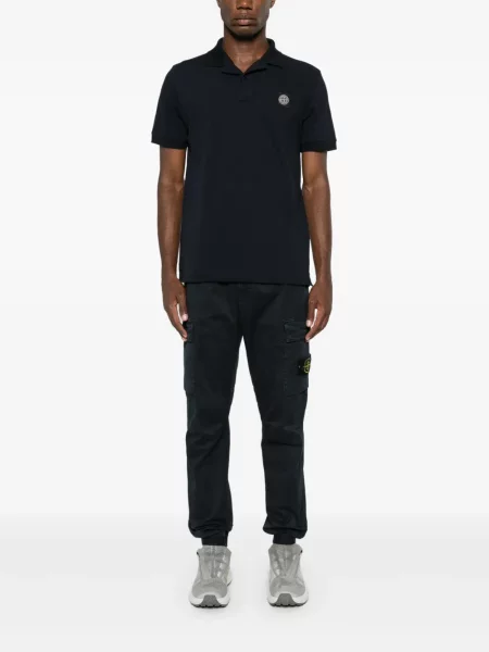 Polo marškinėliai Stone Island akmenys mėlyna
