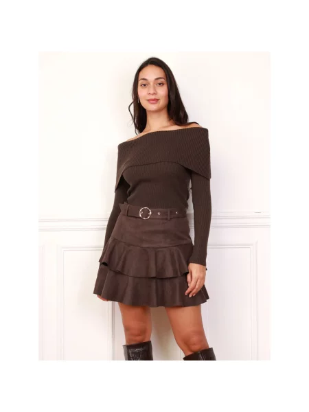 Suknja La Modeuse smeđa