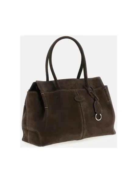 Shopperka Tod's zamszowa brązowa