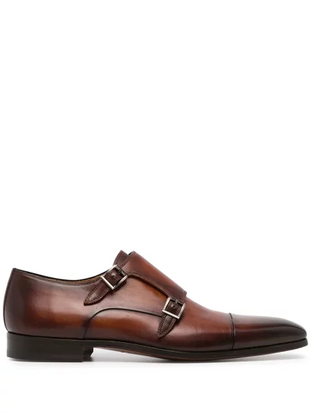 Pantofi monk Magnanni cu cataramă maro