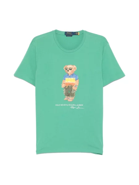 Koszulka Polo Ralph Lauren z logo zielona
