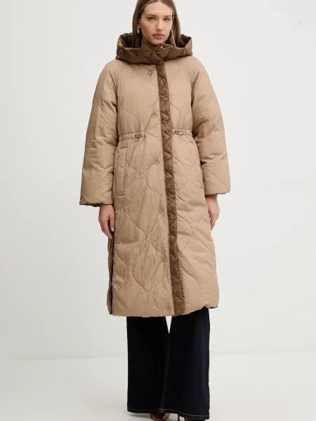 Двостороння пухова куртка Weekend Max Mara NOVAK зимова коричневий