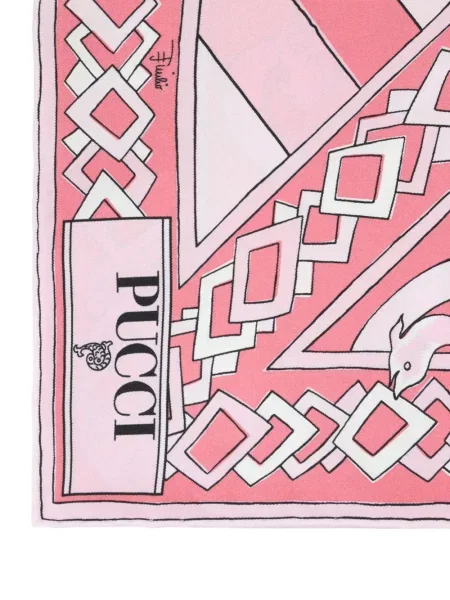 Μεταξωτός κασκόλ Pucci με σχέδιο ροζ