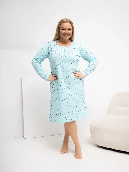 Koszula nocna Forever Pink z długim rękawem czarna