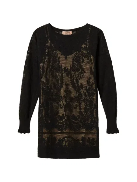Scurt rochie Twinset tricotate negru