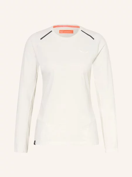 Trekingové tričko s dlouhým rukávem Salewa Pedroc Dry Tee white bílé