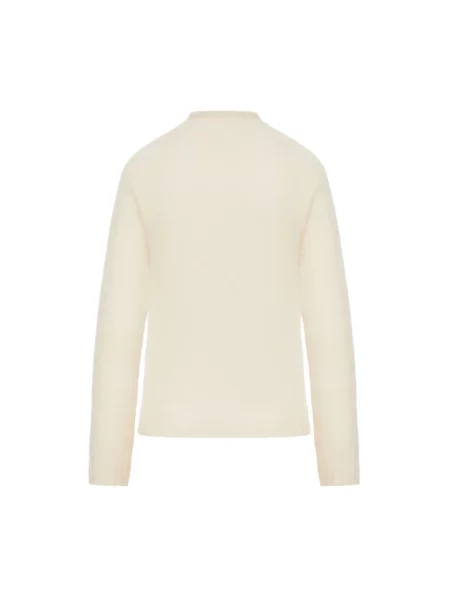 Sweter z golfem Max Mara Studio wełniany beżowy