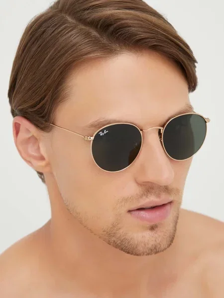 Ray-Ban ochelari de soare bărbați auriu