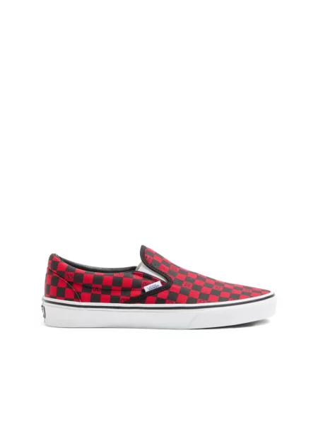 Lniane sneakersy Vans czerwone