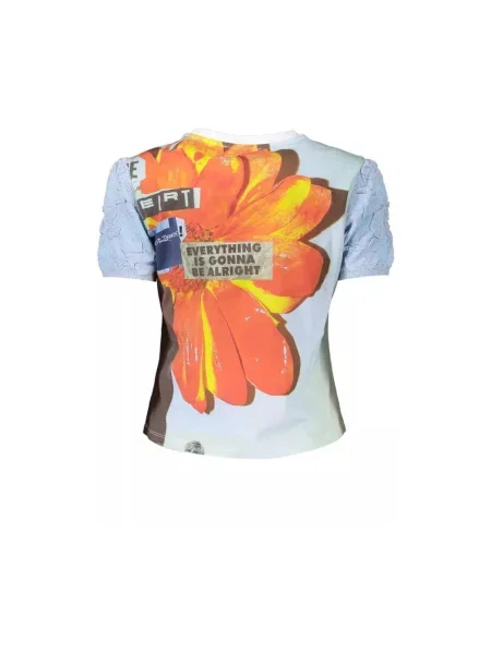 Koszulka Desigual z nadrukiem elegancka czarna